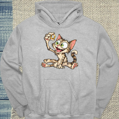 Hoodie - Mein Schatz - Unisex - Katze Grau