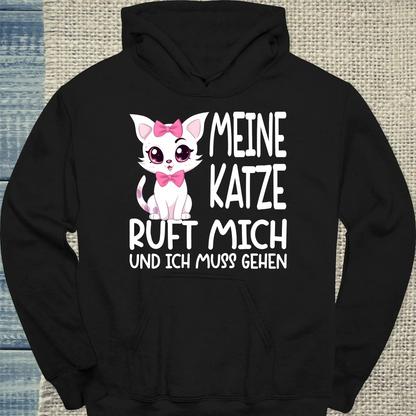 Hoodie - Meine Katze ruft - Unisex - Katze Schwarz