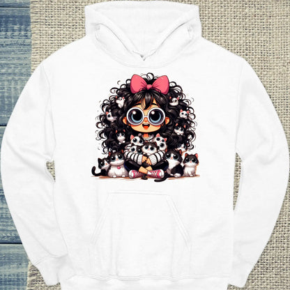 Hoodie - Meine Katzen - Unisex - Katze, Cat Lady Weiß