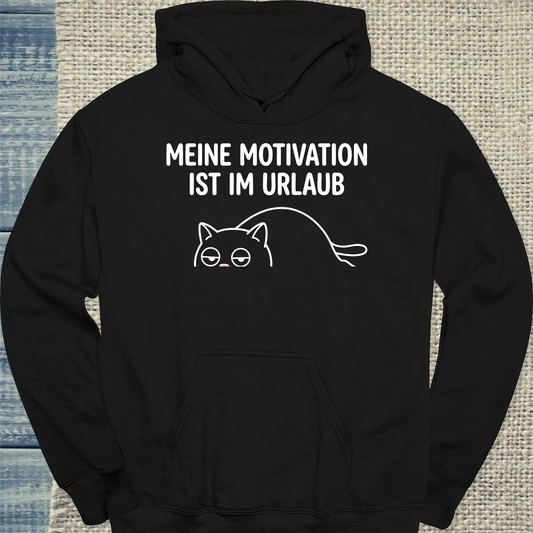 Hoodie - Meine Motivation - Unisex - Katze Schwarz