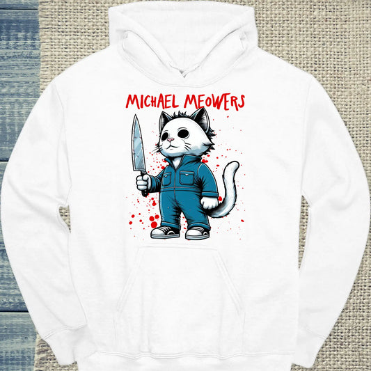 Hoodie - Michael Meowers - Unisex - Katze, Cat Guy Weiß