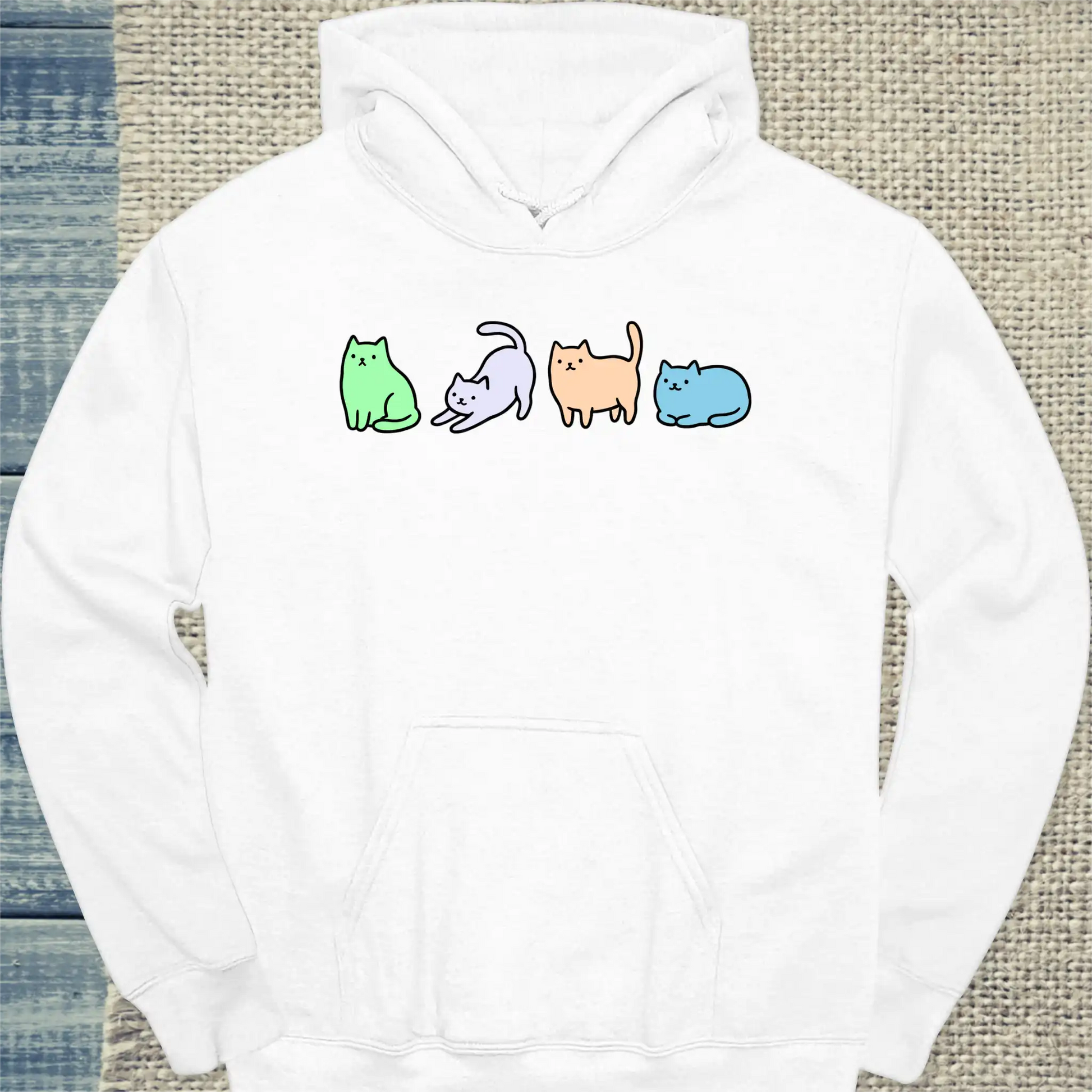 Hoodie - Miezen - Unisex - Katze Weiß