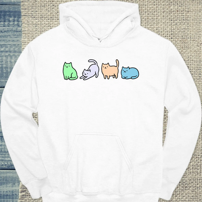 Hoodie - Miezen - Unisex - Katze Weiß