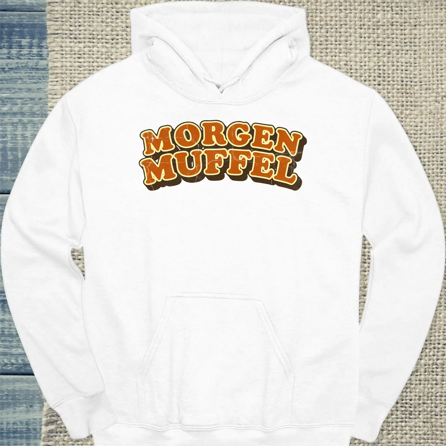 Hoodie - Morgen Muffel - Unisex - Katze Weiß