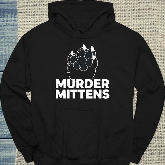 Hoodie - Murder Mittens - Unisex - Katze Schwarz