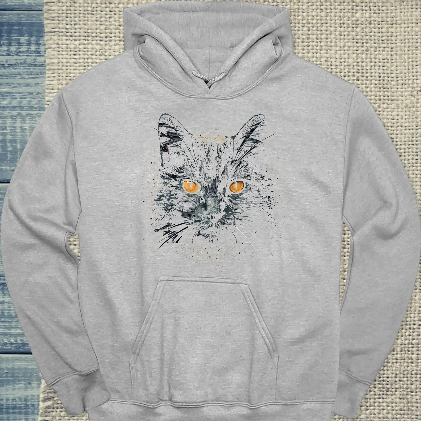 Hoodie - Mystic Cat - Unisex - Katze Grau