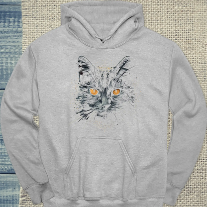 Hoodie - Mystic Cat - Unisex - Katze Grau