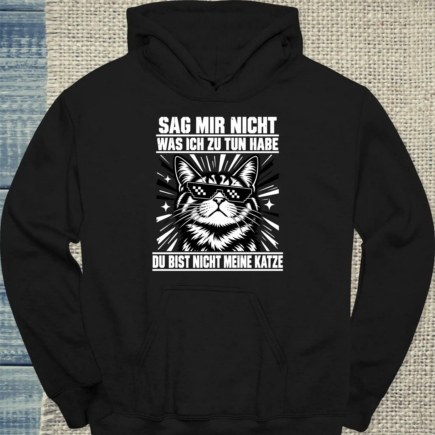 Hoodie - Nicht meine Katze - Unisex - Katze Schwarz