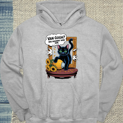 Hoodie - Nie gehört - Unisex - Katze Grau