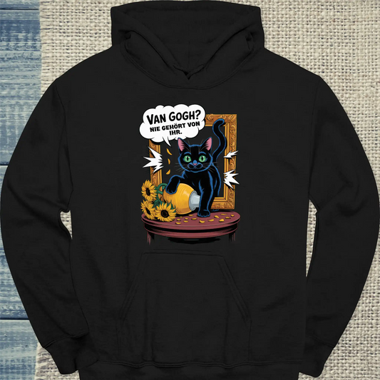 Hoodie - Nie gehört - Unisex - Katze Schwarz