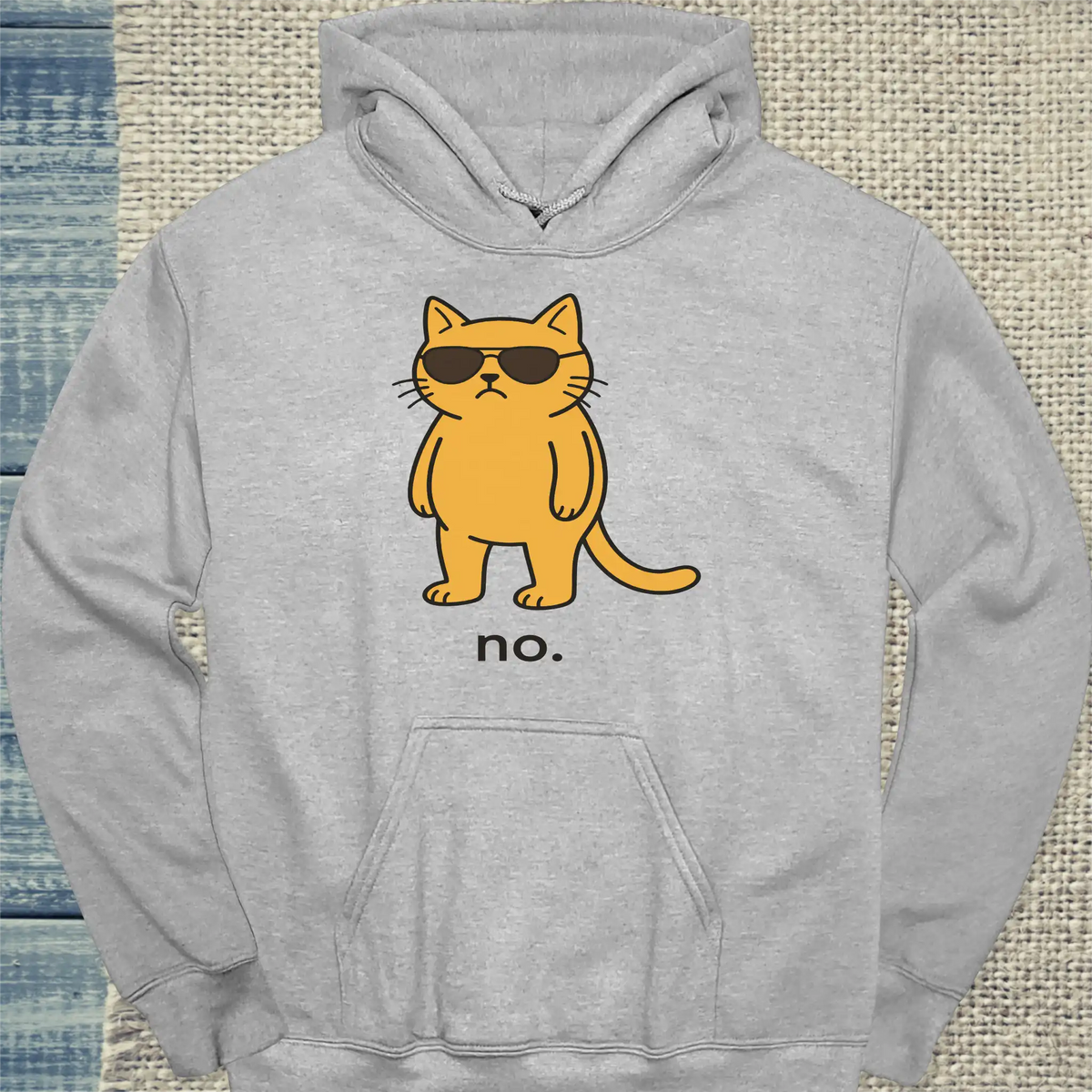 Hoodie - no. - Unisex - Katze Grau