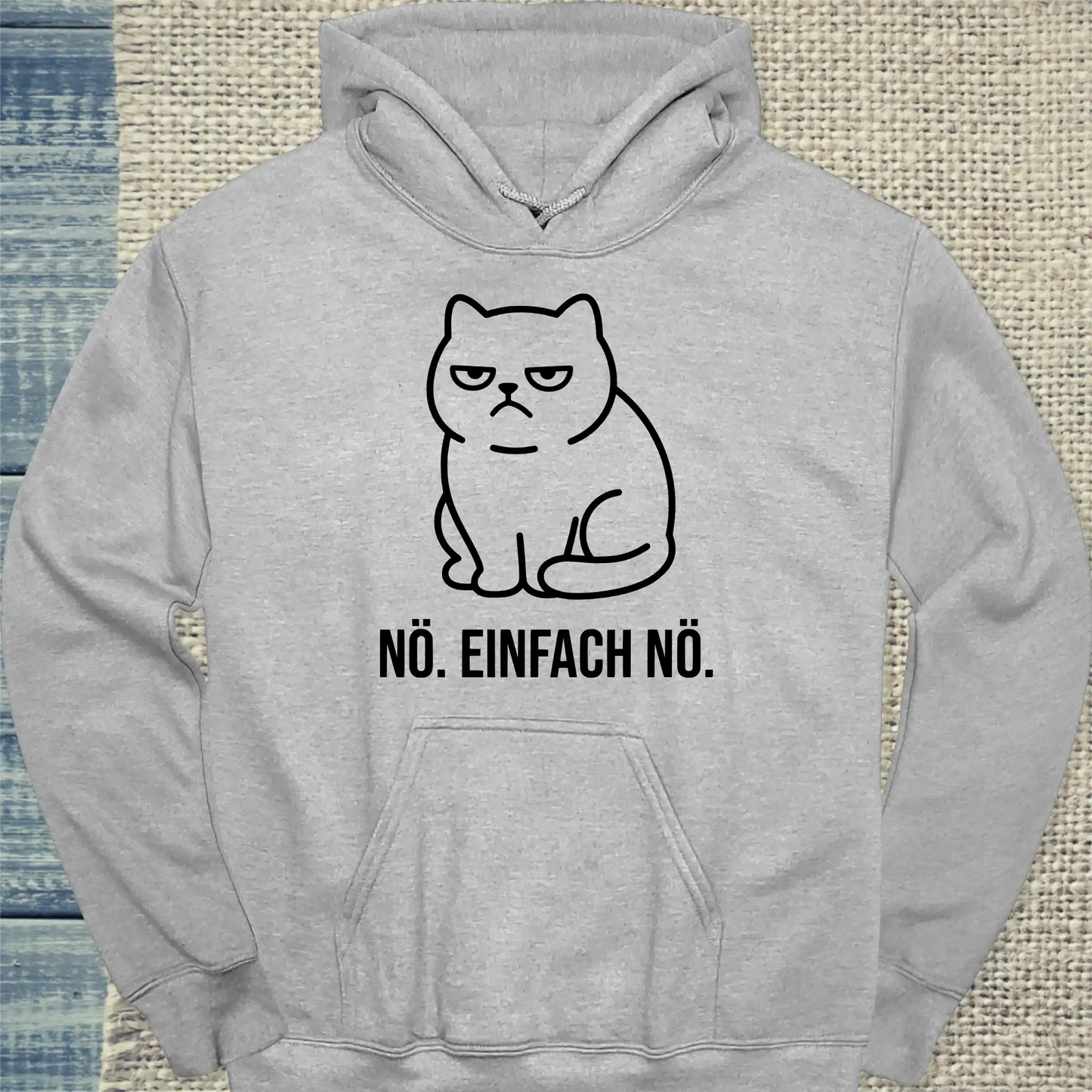 Hoodie - Nö. Einfach Nö. - Unisex - Katze Grau