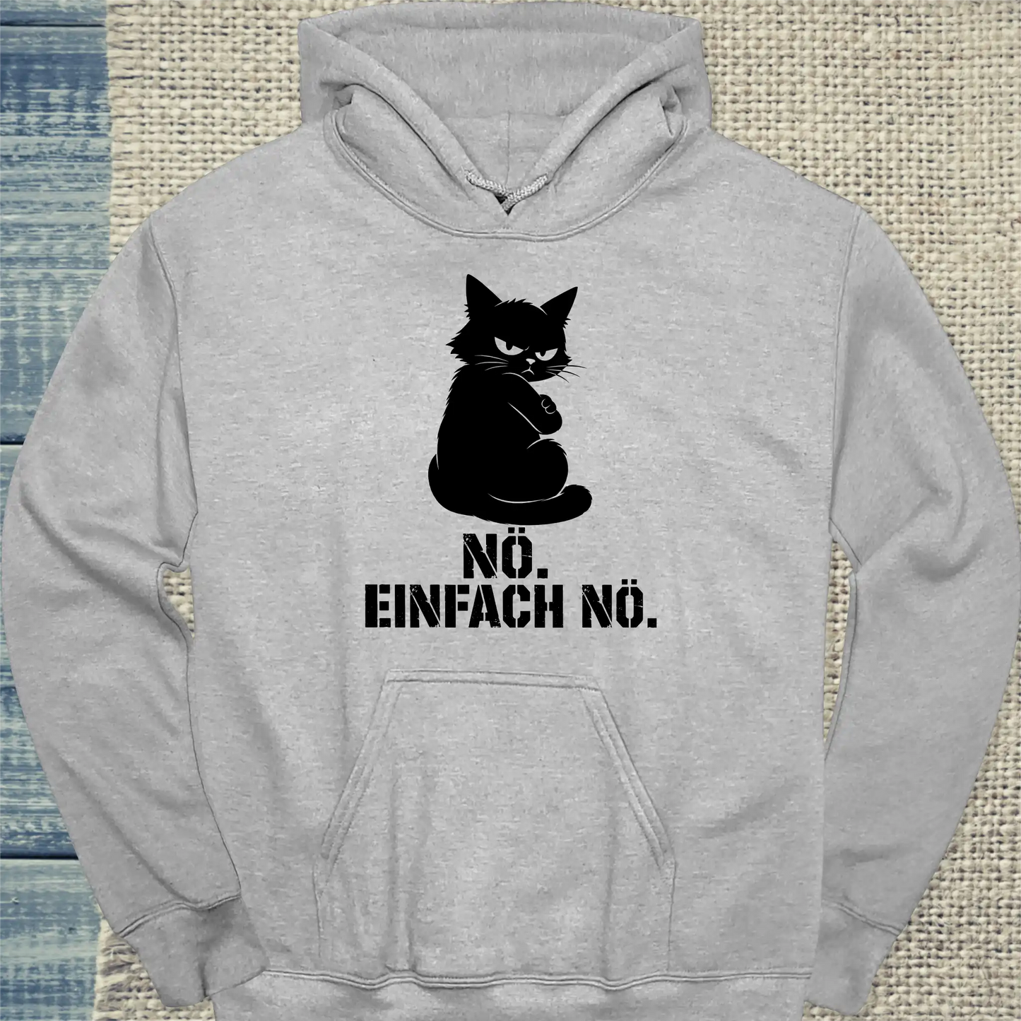 Hoodie - Nö. Einfach Nö. - Unisex - Katze Grau