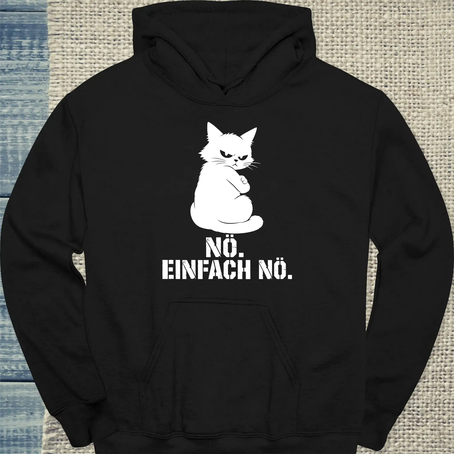 Hoodie - Nö. Einfach Nö. - Unisex - Katze Schwarz