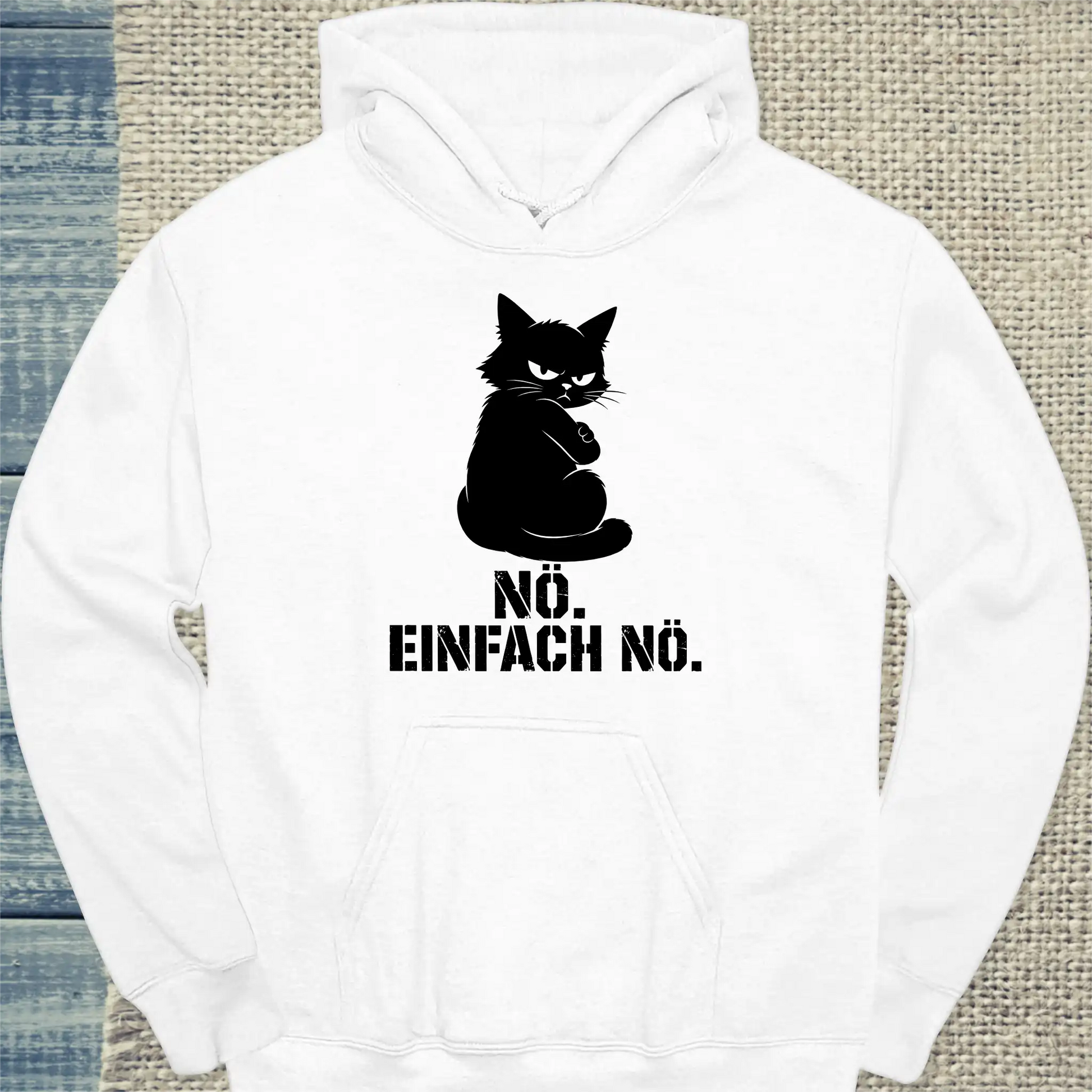 Hoodie - Nö. Einfach Nö. - Unisex - Katze Weiß