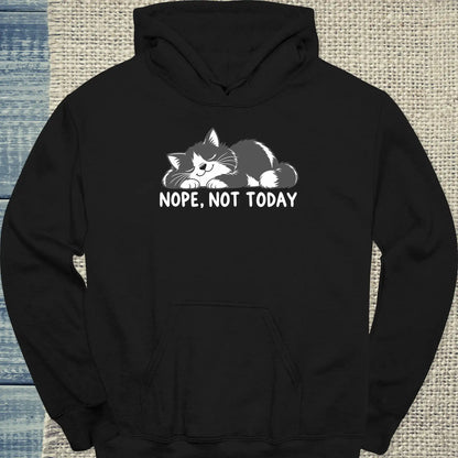 Hoodie - Nope, not today - Unisex - Katze Schwarz