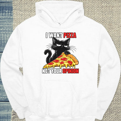 Hoodie - Not your opinion - Unisex - Katze Weiß
