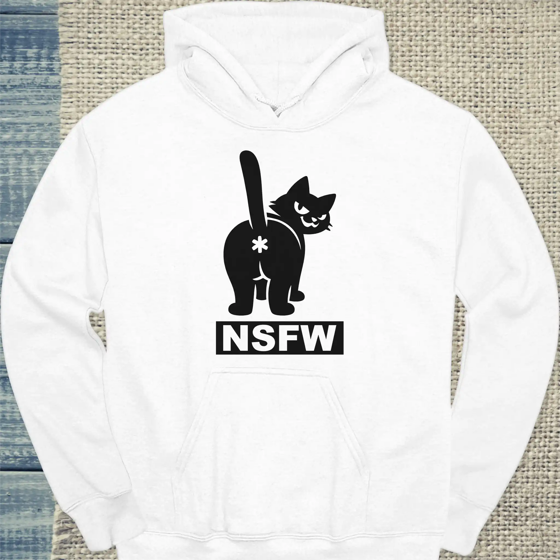 Hoodie - NSFW - Unisex - Katze Weiß