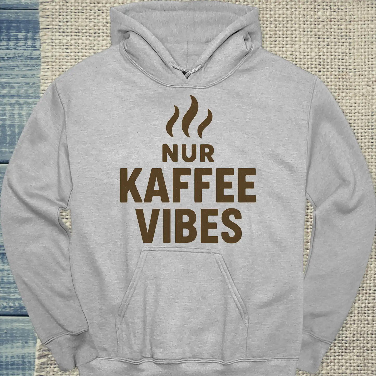 Hoodie - Nur Kaffee Vibes - Unisex - Kaffee Grau