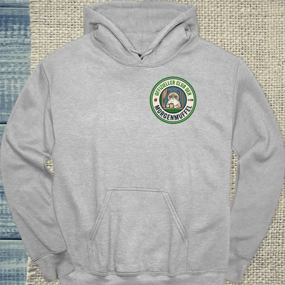Hoodie - Offizieller Club der Morgenmuffel - Unisex - Katze & Kaffee Grau