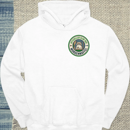 Hoodie - Offizieller Club der Morgenmuffel - Unisex - Katze & Kaffee Weiß