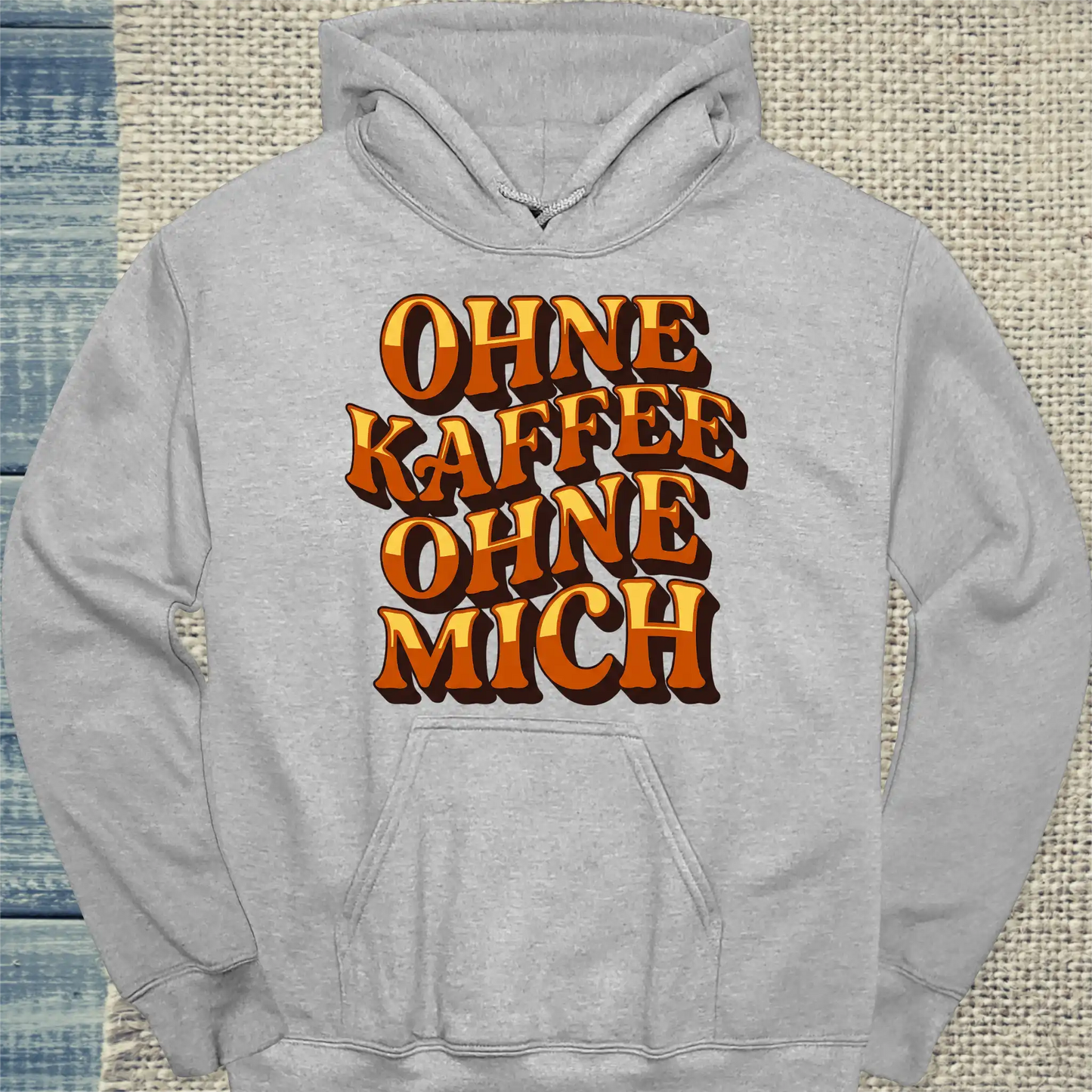 Hoodie - OHNE KAFFEE OHNE MICH - Unisex - Kaffee Grau