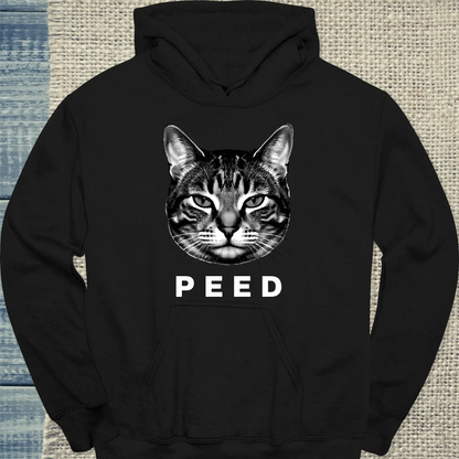 Hoodie - Peed - Unisex - Katze Schwarz