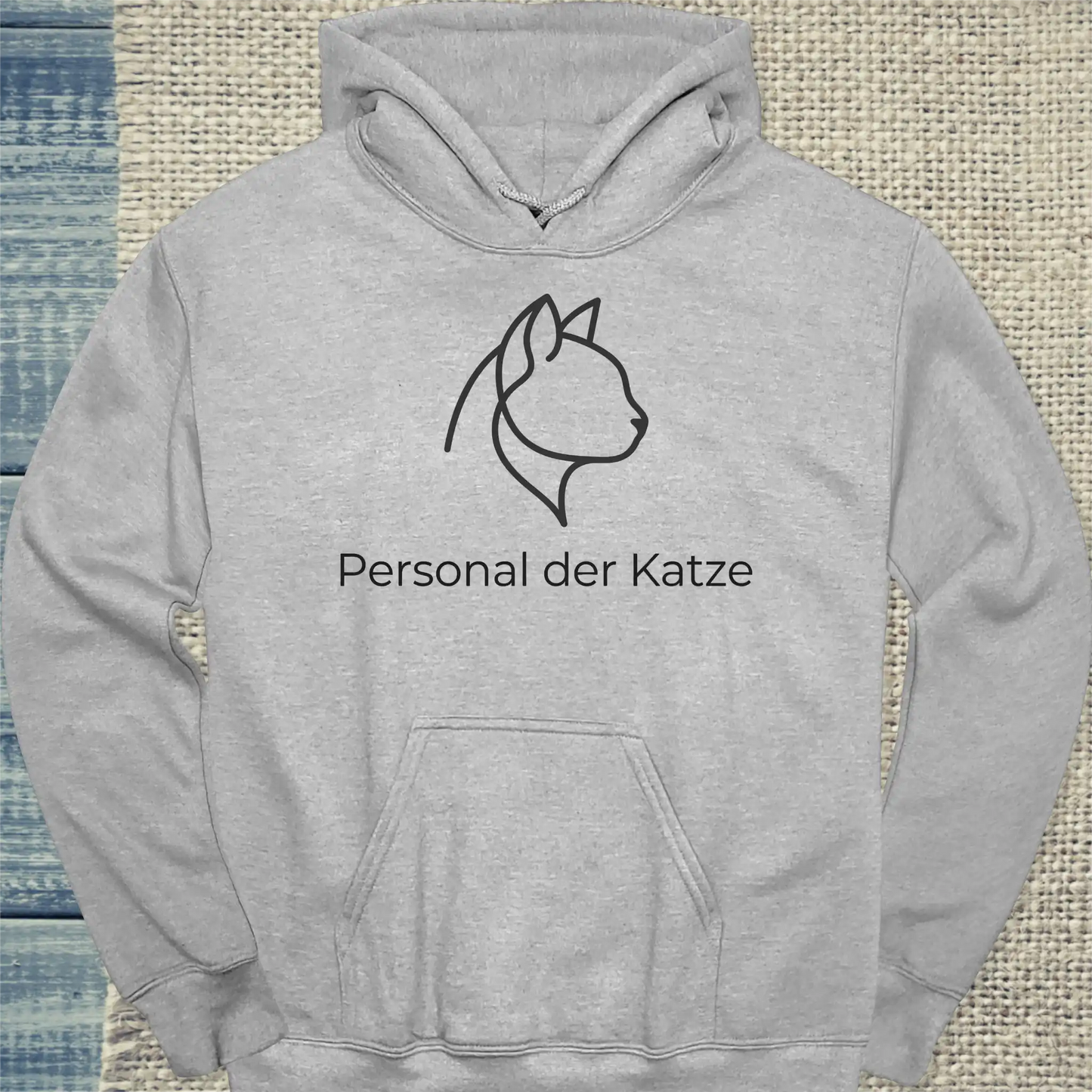 Hoodie - Personal der Katze - Unisex - Katze Grau