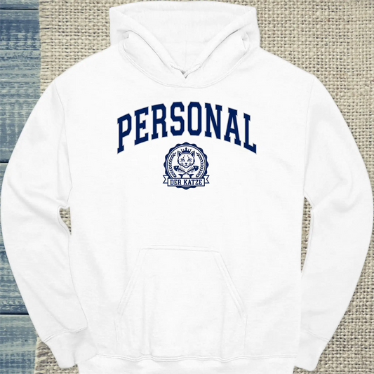 Hoodie - Personal - Unisex - Katze Weiß