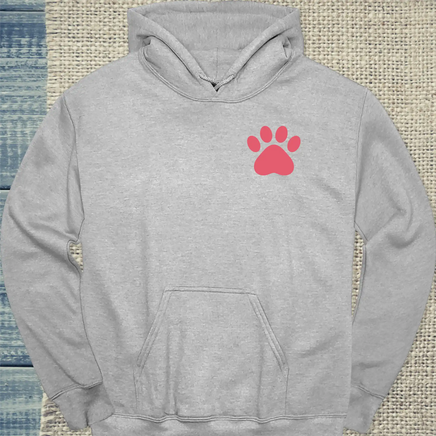 Hoodie - Pfote - Unisex - Katze Grau