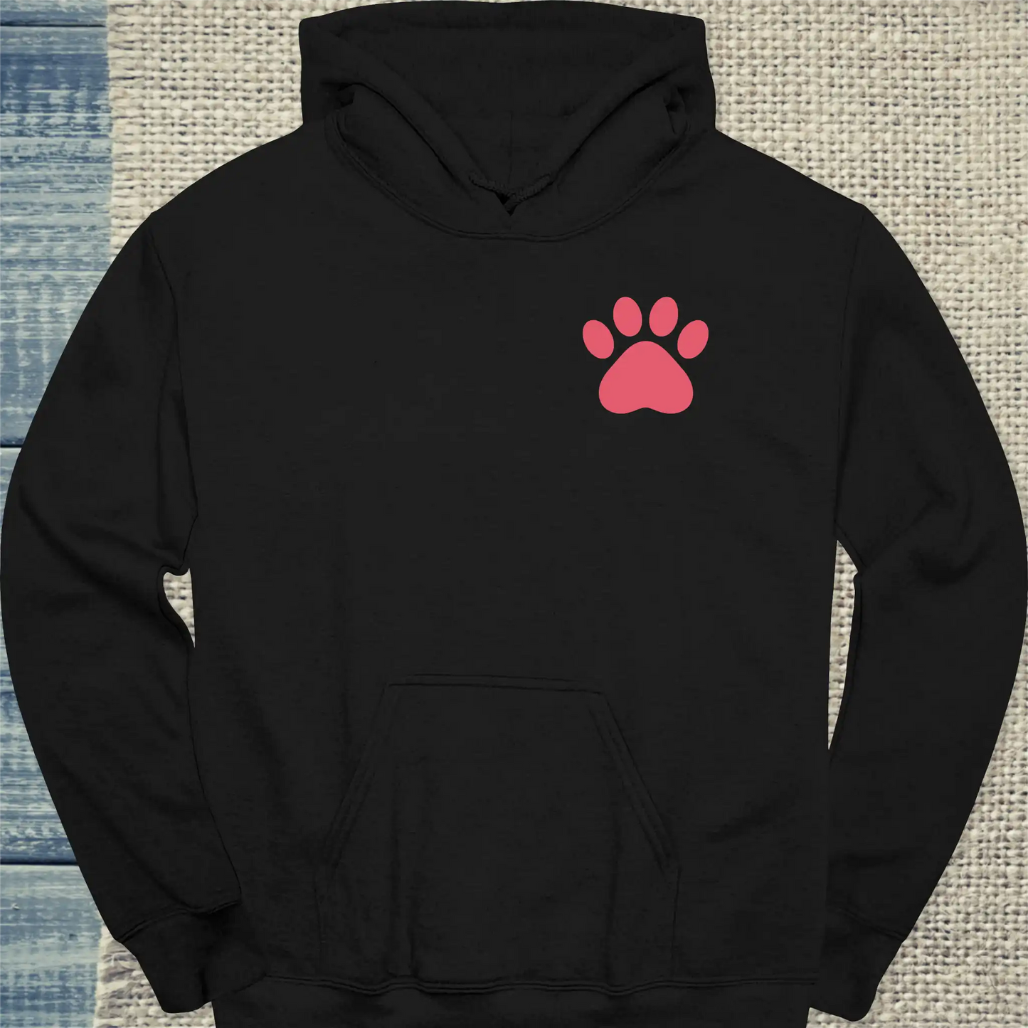 Hoodie - Pfote - Unisex - Katze Schwarz