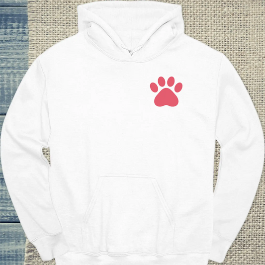 Hoodie - Pfote - Unisex - Katze Weiß