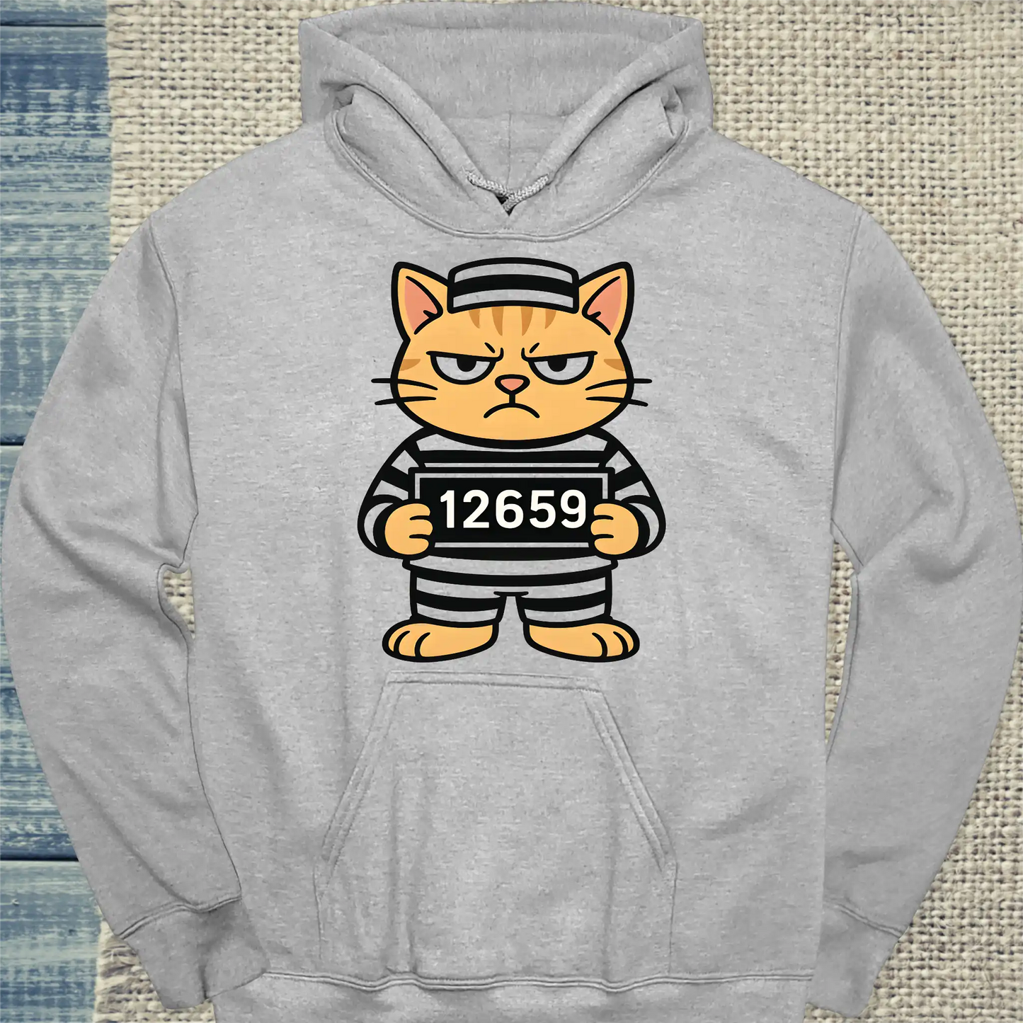 Hoodie - Prison Cat - Unisex - Katze Grau