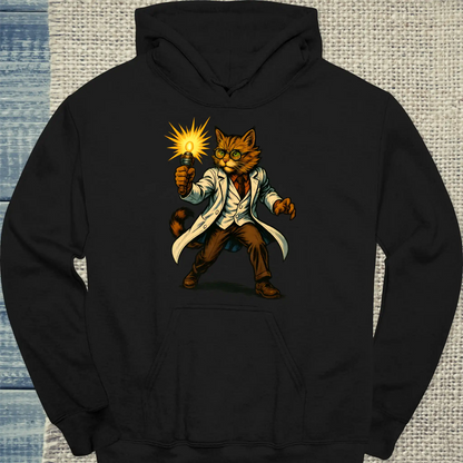 Hoodie - Professor Schnurrfekt - Superpfoten - Unisex - Superpfoten Schwarz
