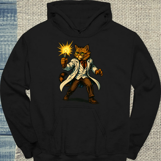 Hoodie - Professor Schnurrfekt - Superpfoten - Unisex - Superpfoten Schwarz