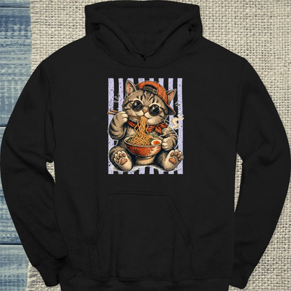 Hoodie - Ramen Boy - Unisex - Katze, Ramen, Cat Guy Schwarz