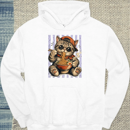 Hoodie - Ramen Boy - Unisex - Katze, Ramen, Cat Guy Weiß