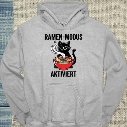 Hoodie - Ramen-Modus - Unisex - Katze Grau