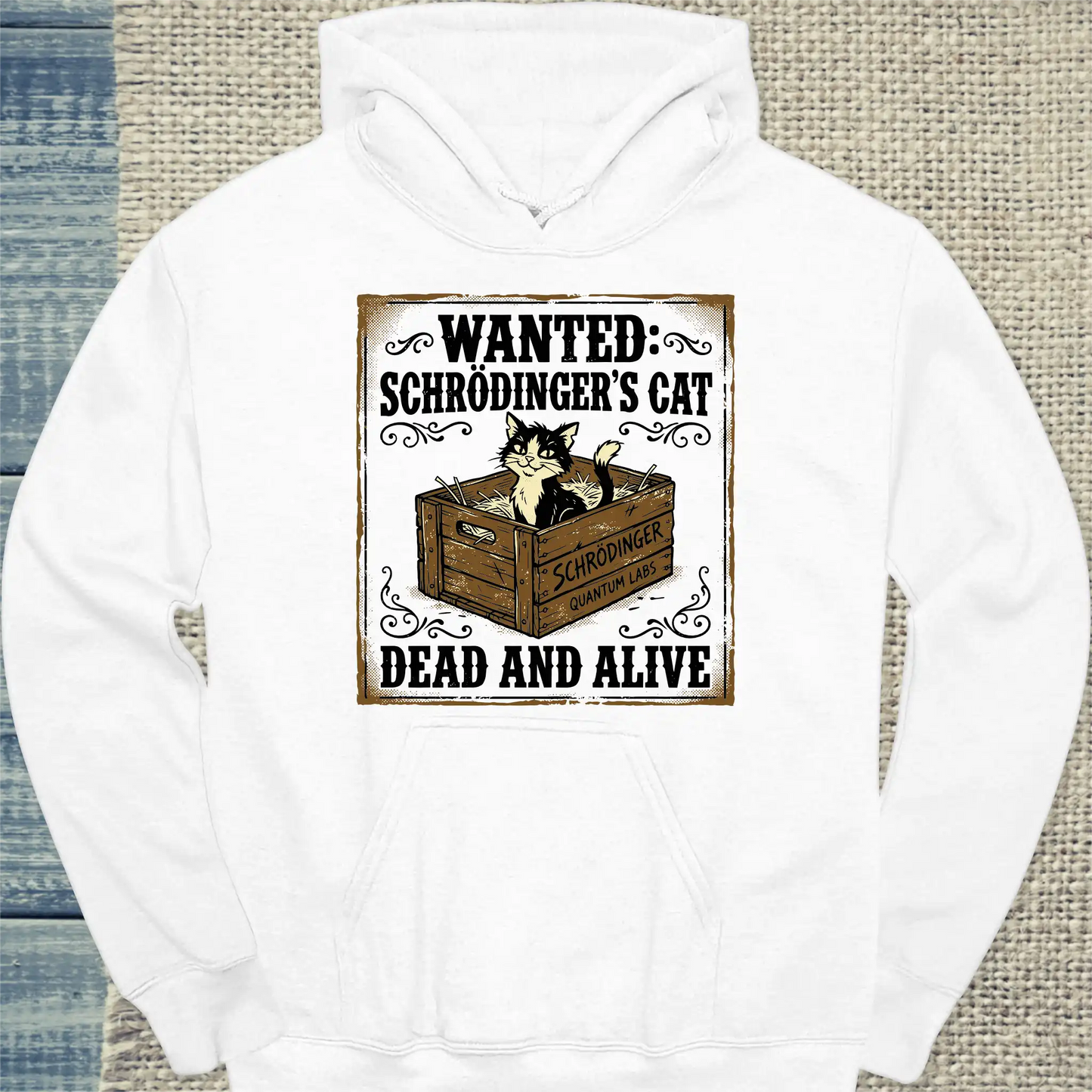 Hoodie - Schrödingers Cat - Unisex - Katze Weiß