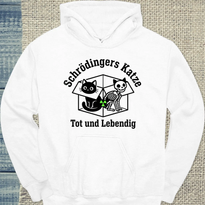 Hoodie - Schrödingers Katze - Unisex - Katze Weiß