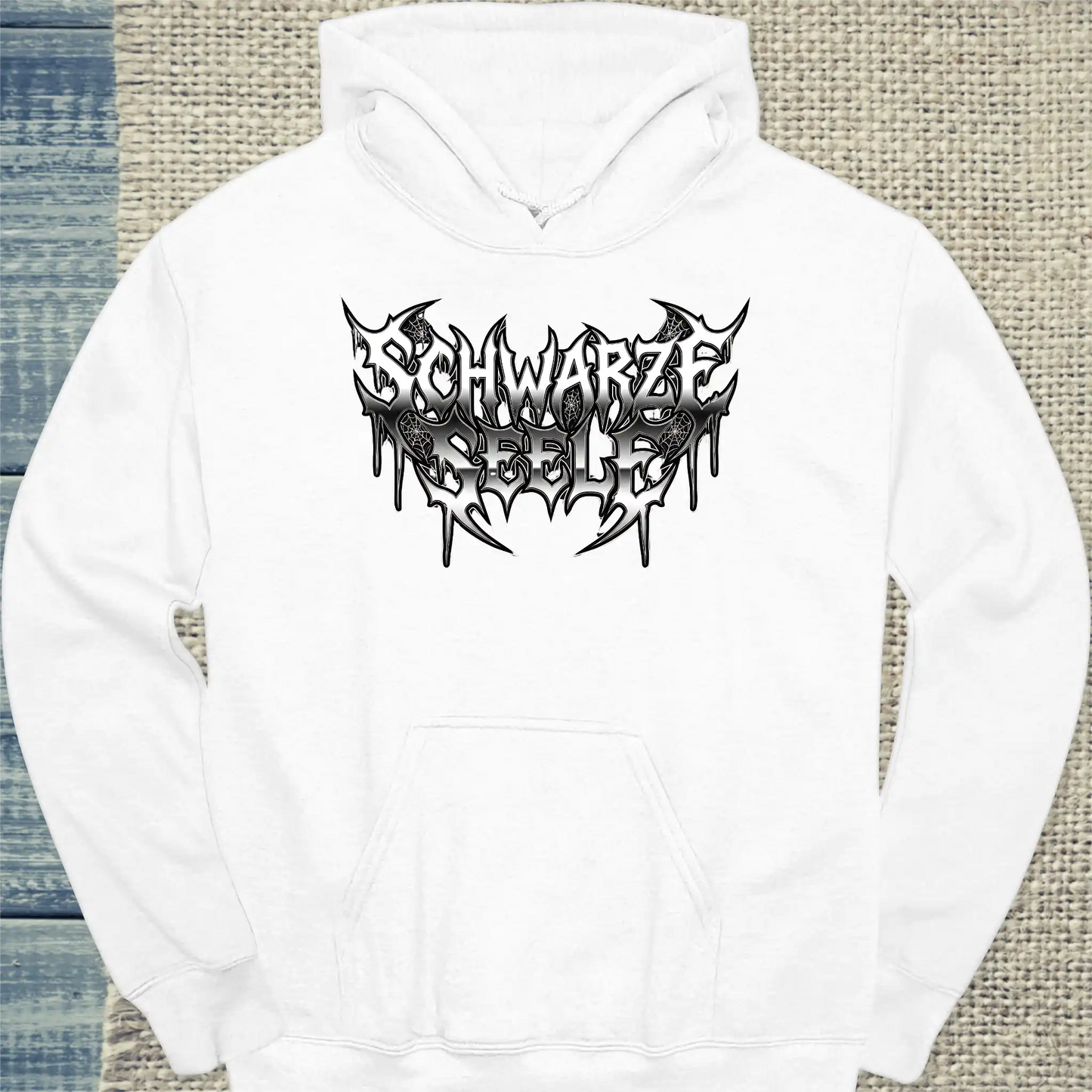 Hoodie - Schwarze Seele - Unisex - Kaffee Weiß