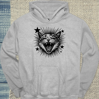 Hoodie - Scream - Unisex - Katze, Cat Guy Grau