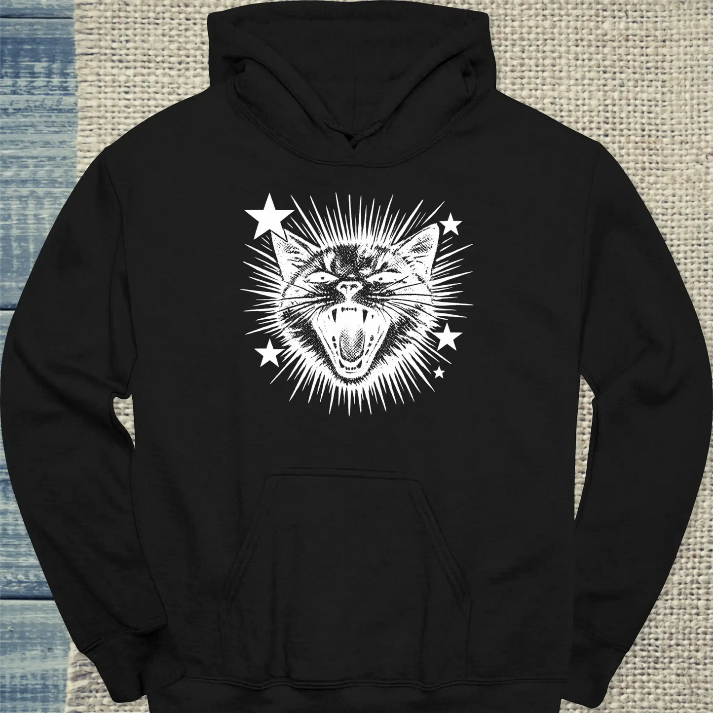 Hoodie - Scream - Unisex - Katze, Cat Guy Schwarz