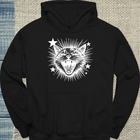 Hoodie - Scream - Unisex - Katze, Cat Guy Schwarz