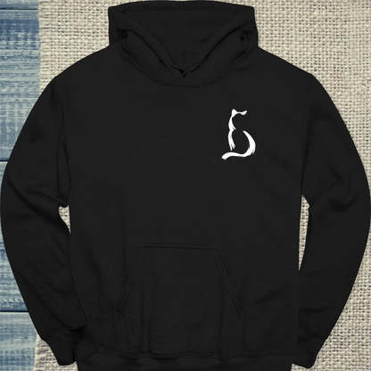 Hoodie - Silhouette - Unisex - Katze Schwarz