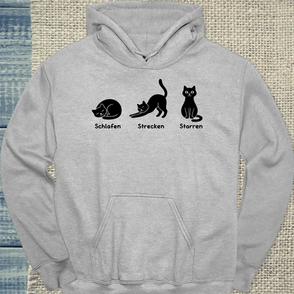 Hoodie - So kennt man mich - Unisex - Katze Grau