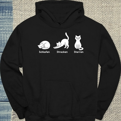 Hoodie - So kennt man mich - Unisex - Katze Schwarz