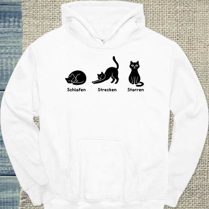 Hoodie - So kennt man mich - Unisex - Katze Weiß