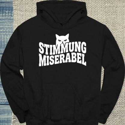 Hoodie - Stimmung miserabel - Unisex - Katze Schwarz