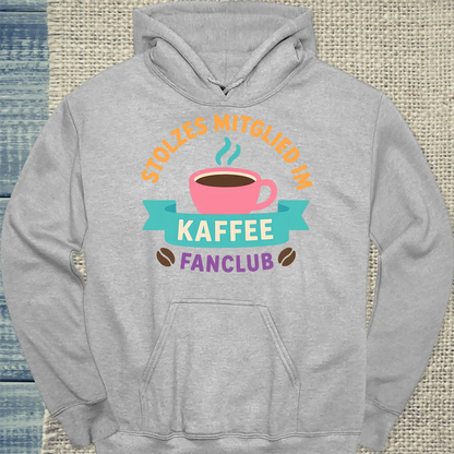 Hoodie - Stolzes Mitglied im Kaffee-Fanclub - Unisex - Kaffee Grau
